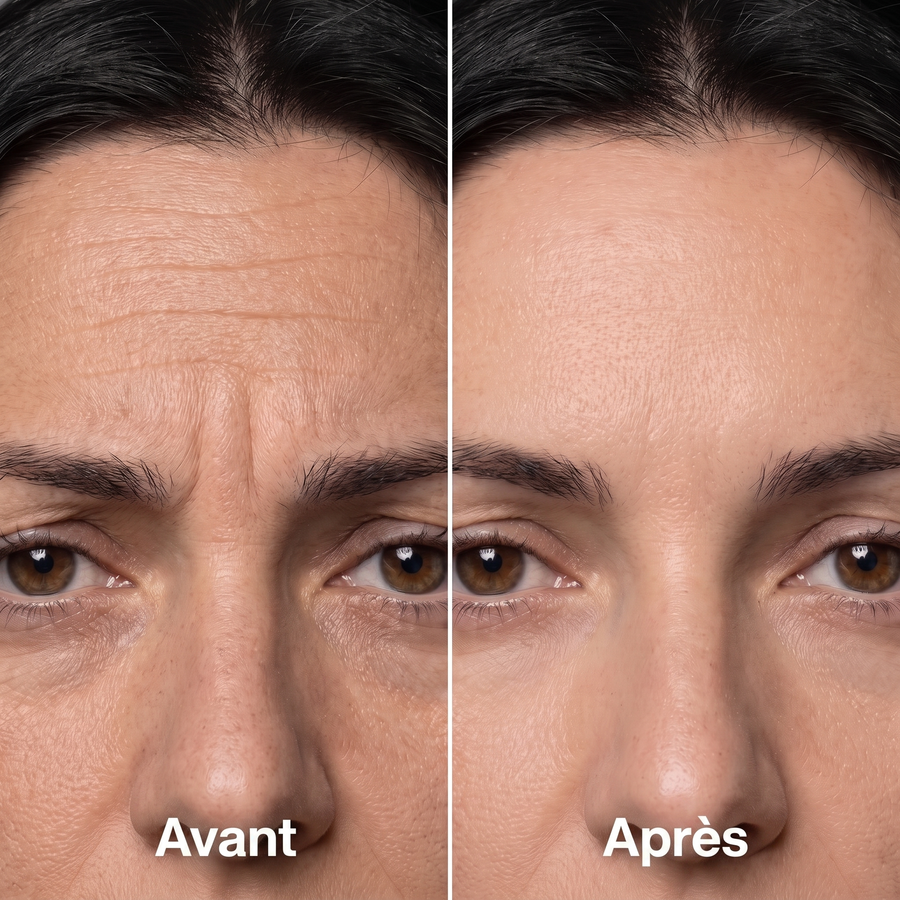 Avant / Après : rides du front lissées